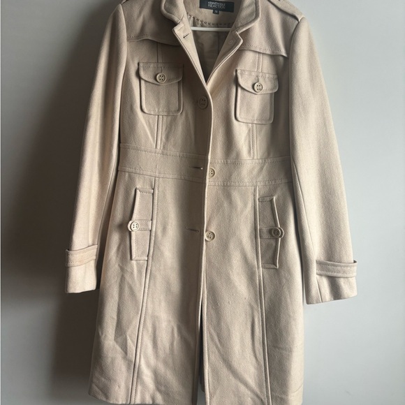 Kenneth Cole Cream Trench Coat - Picture 1 of 4